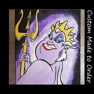 Hand painted Disney Ursula painting villain